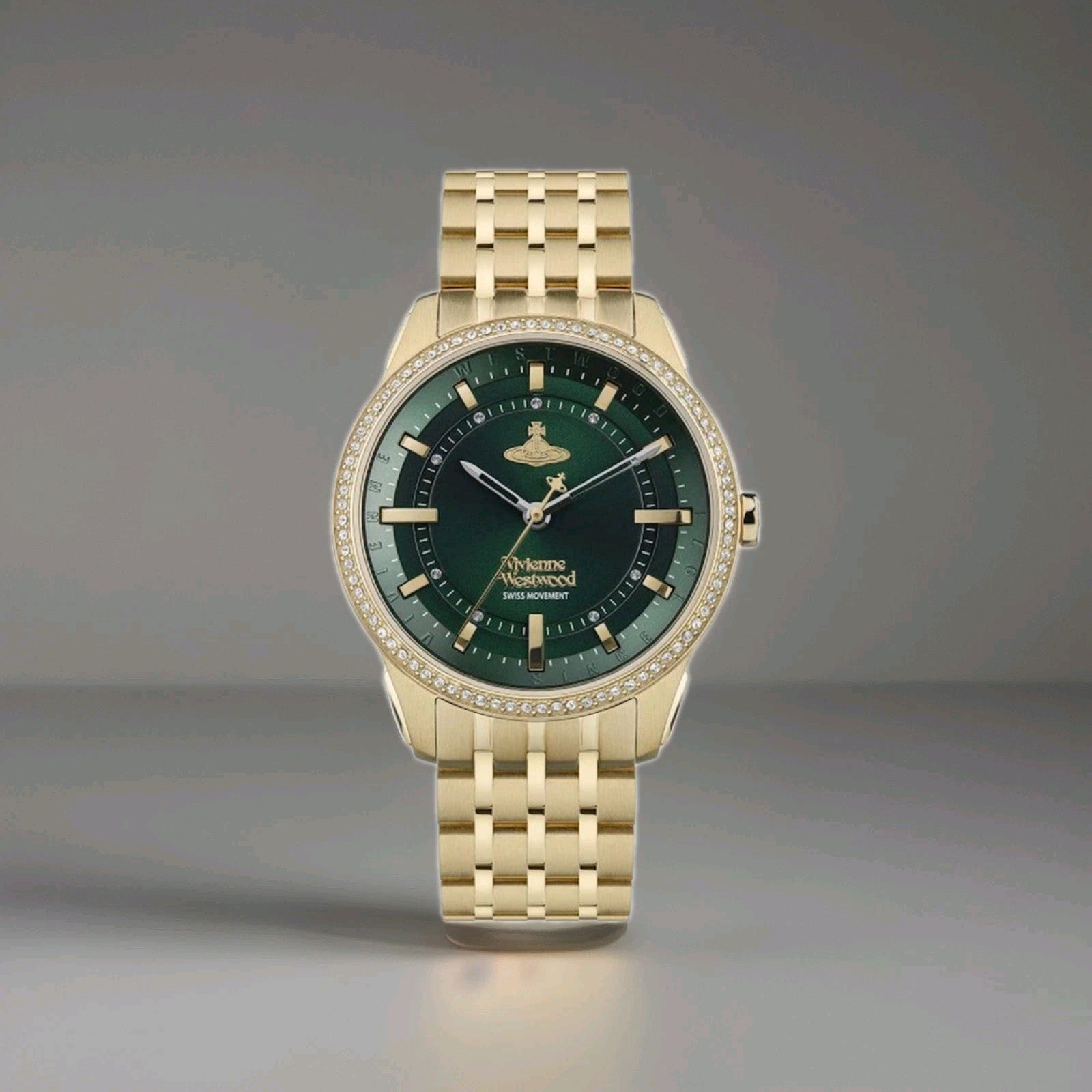Vivienne Westwood Eastend Ladies Watch Green 37mm VV262GRGD Gold & Green