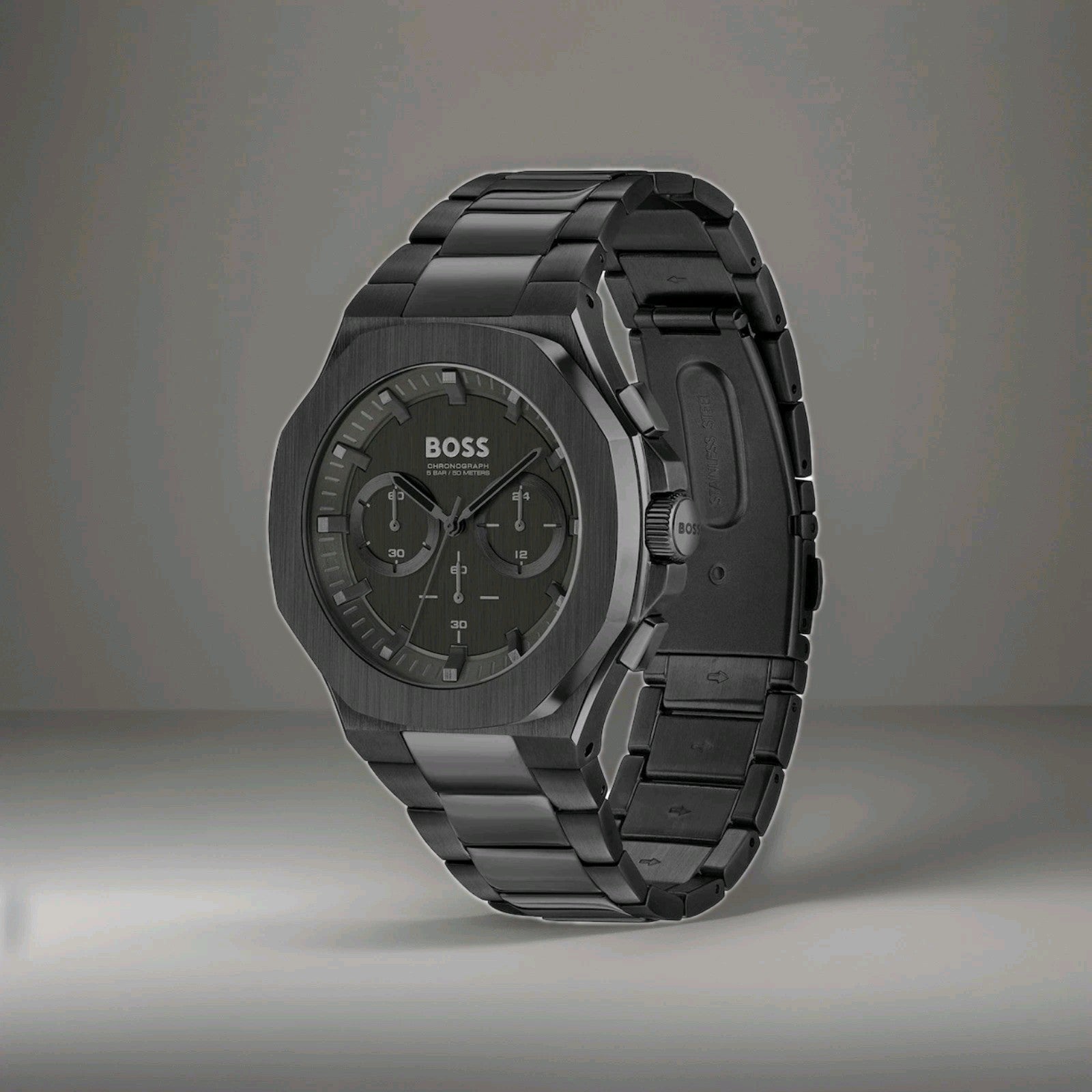 Boss 1514088 Taper Black 45mm Mens Watch Chronograph Brand New&Sealed