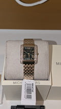 MICHAEL KORS MK4742 EMERY PETITE PAVE WOMENS WATCH CRYSTALS GOLD & GREEN FACE