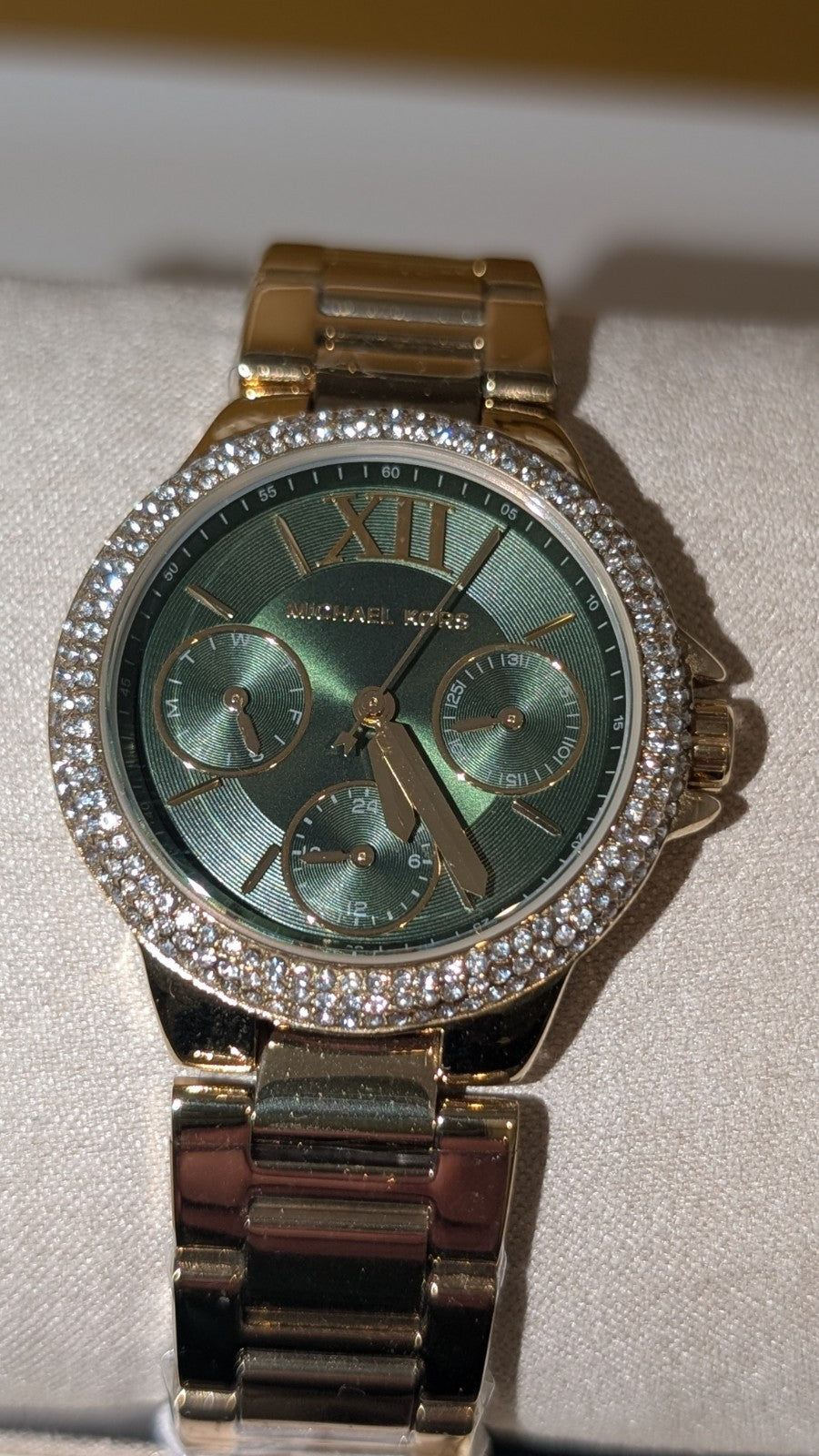 Michael Kors MK6981 Watch Everest Camille Women Bracelet  Silver Gold Green NEW