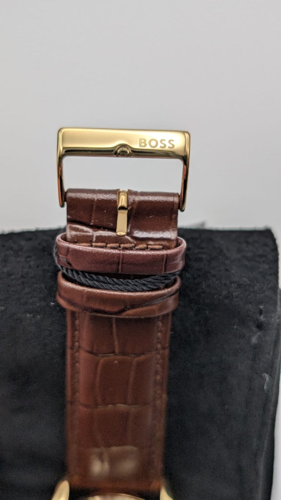 Hugo Boss Principle Skeleton 1514235 Men's Watch.  Brown Leather Strap 41mm 