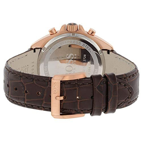 New Genuine HUGO BOSS Driver HB1513093 Luxury Brown Leather Strap Mens Watch UK
