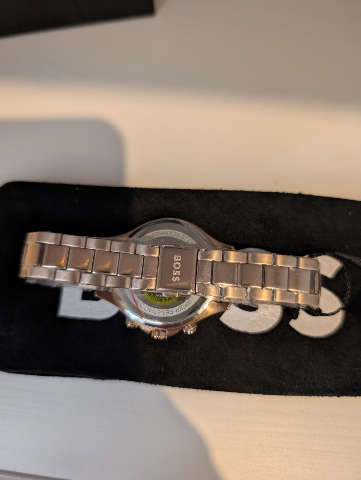 HUGO BOSS 1502566 Womens Watch Hera Blue Dial Rose Gold Strap  38mm. Brand New 