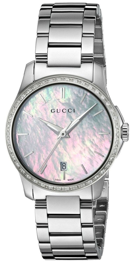 Gucci Women's G-Timeless MOP Dial Stainless Steel Watch  - YA126543 
