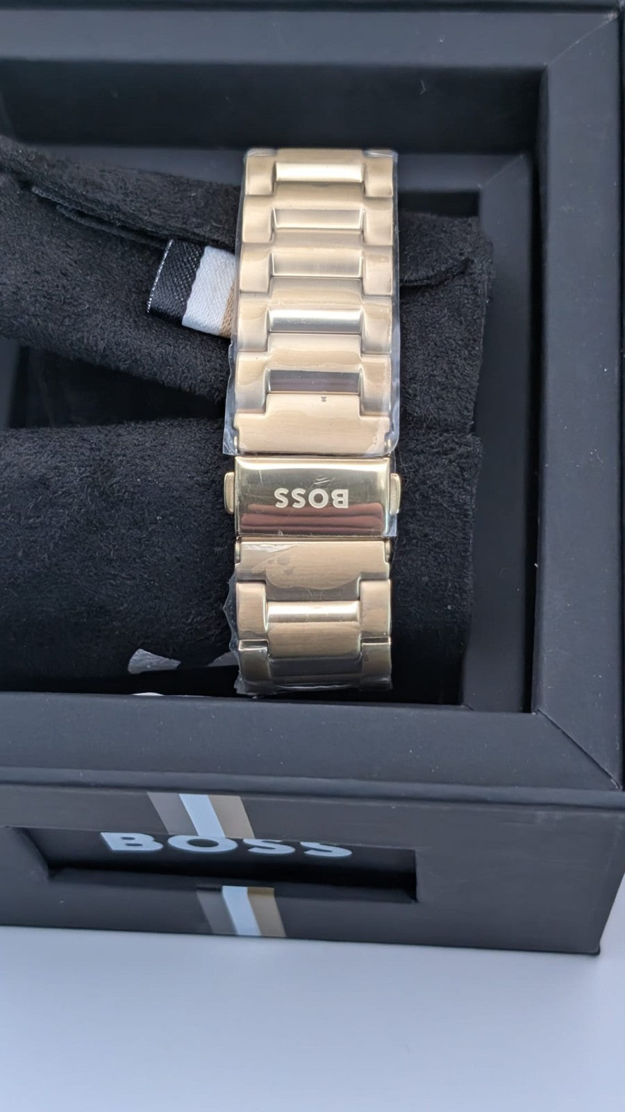 New Hugo Boss Watch HB1513932 Globetrotter Gold Tone Men's Watch 46mm 