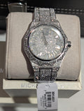 MICHAEL KORS MK4691 Raquel Pave Women's Silver-Tone Crystal Pave Watch. Silver 