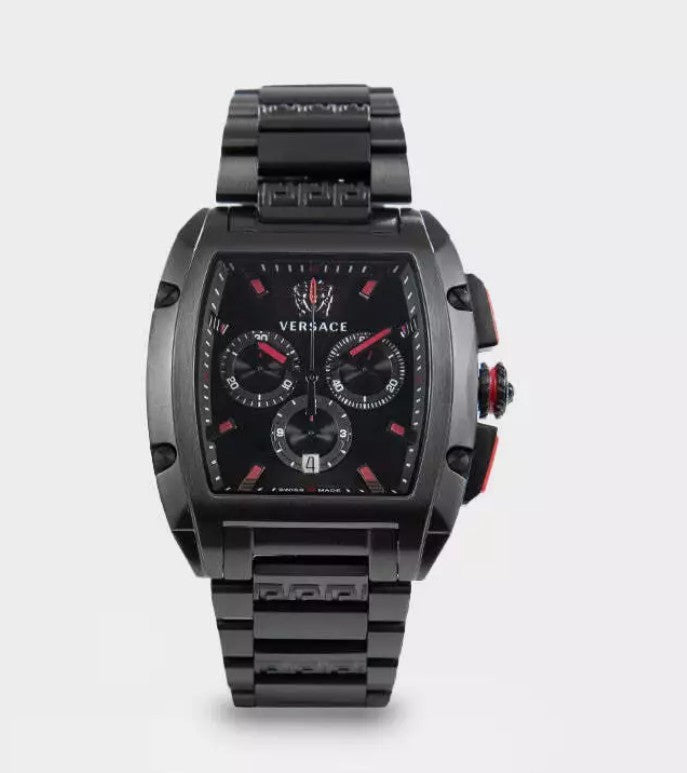 Versace Dominus Quartz Watch, PVD, Black, VE6H00623 Brand New With Box And Tags 
