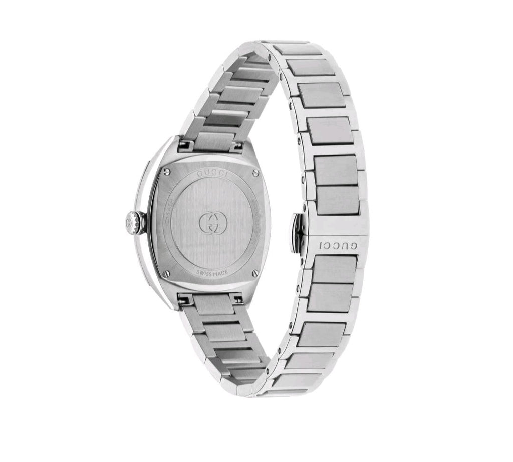 Brand New Gucci Interlocking YA142510 29 mm steel Diamonds Ladies silver Watch