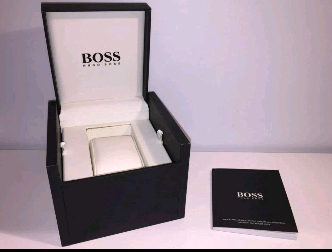 New HUGO BOSS HB1513924 ALLURE Chronograph Grey Dial Gunmetal Fashion Men Watch