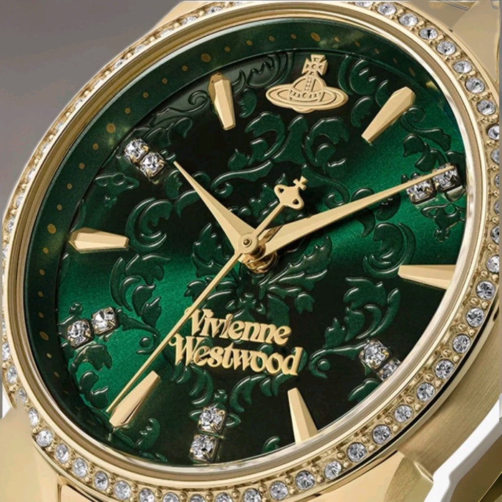 Vivienne Westwood VV327GRGD Ladies Little Wallace 32mm Green Dial Watch  