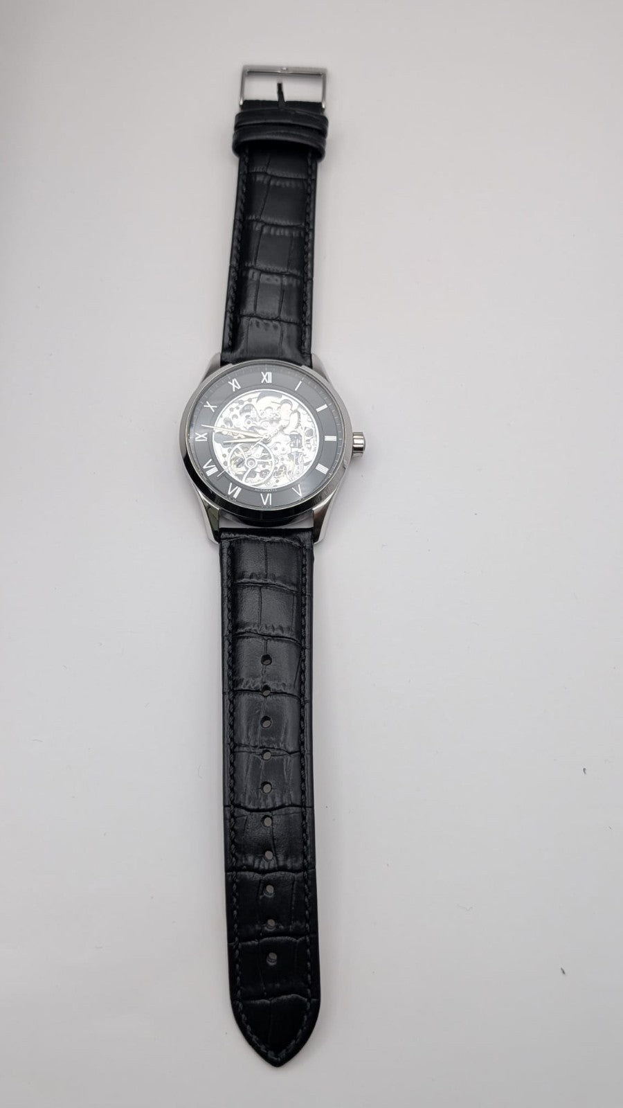Hugo Boss Principle Skeleton 1514234 Men's Watch Automatic Leather Strap 41mm 