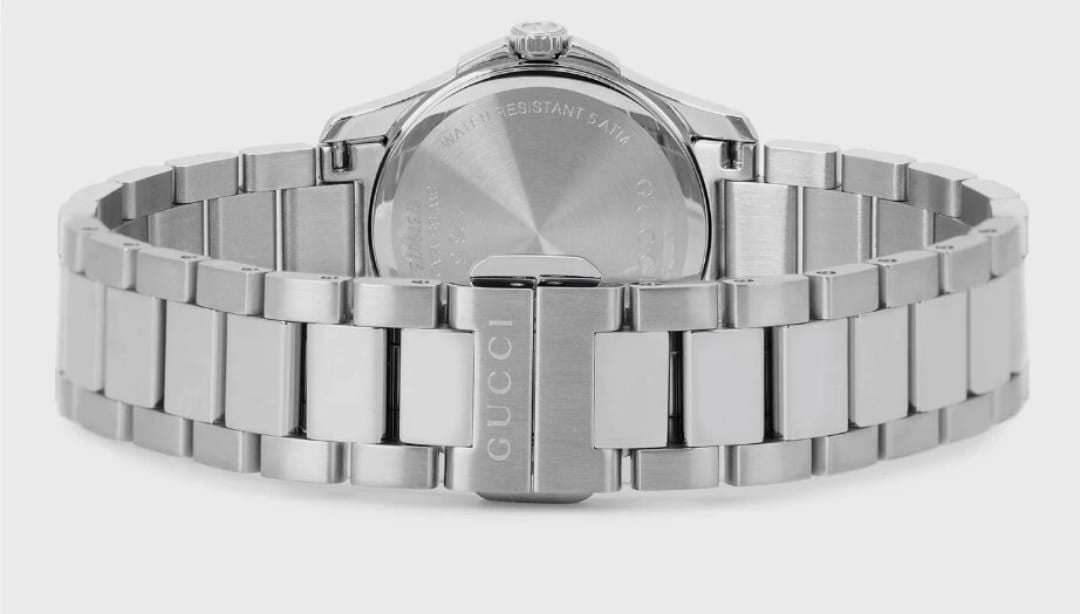 Gucci YA126524 G-Timeless 27mm Pink Dial Stainless Steel Ladies Watch