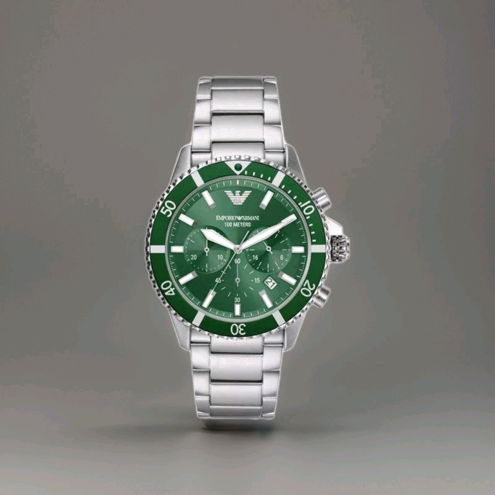 ARMANI MENS CHRONO DIVER WATCH AR11500 - CERTIFICATE -WARRANTY - RRP 389.00