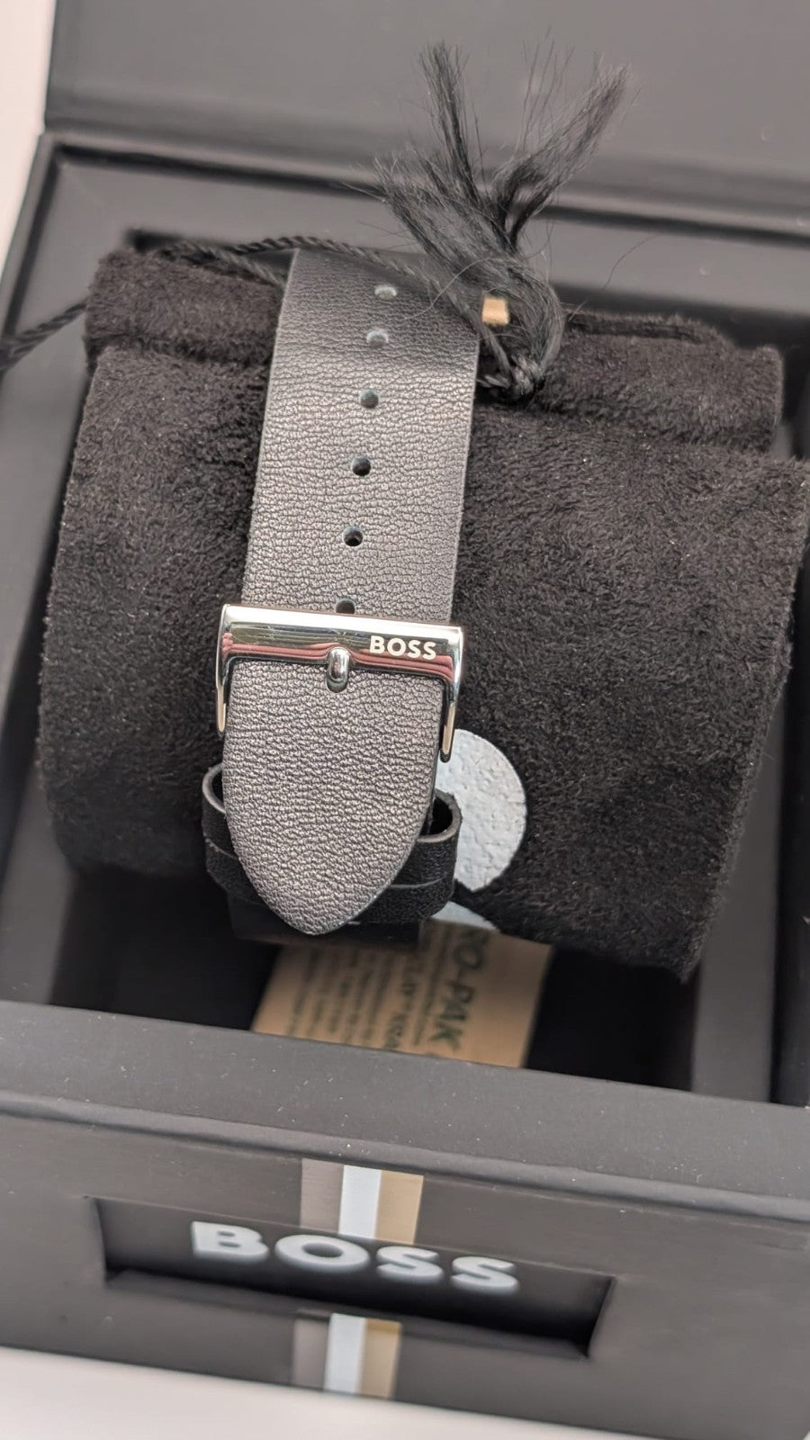New Hugo Boss Cloud Men's Watch Luxury 44mm Black Leather Strap 1514014