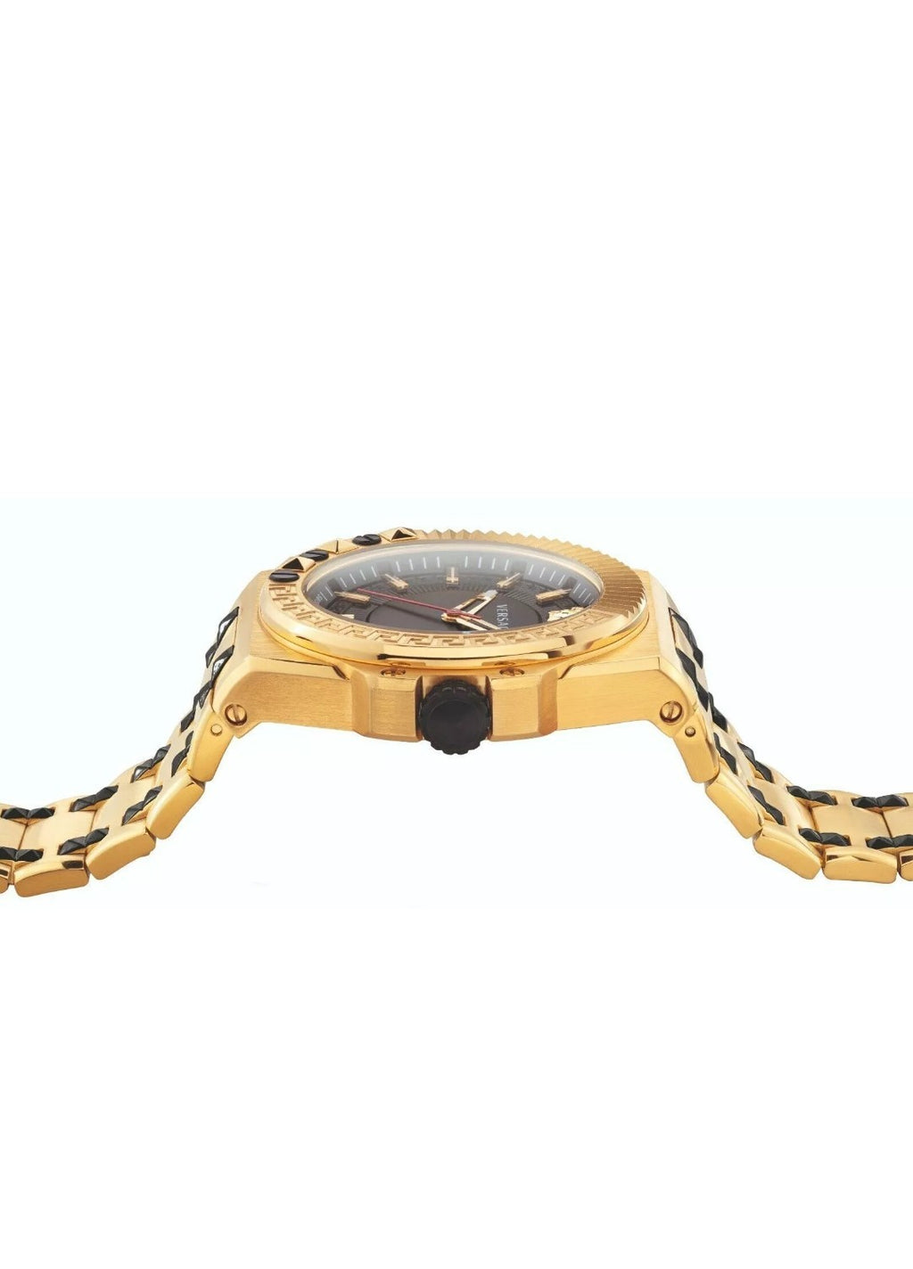 Versace VEDY00619 Chain Reaction black gold Stainless Steel Men's Watch NEW