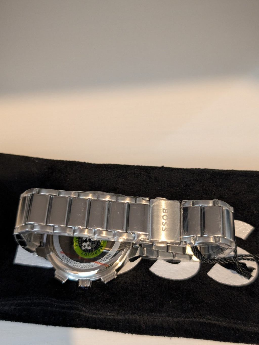 Hugo BOSS One Multifunction Womens Watch Silver With Blue Dial 1502763 38mm New