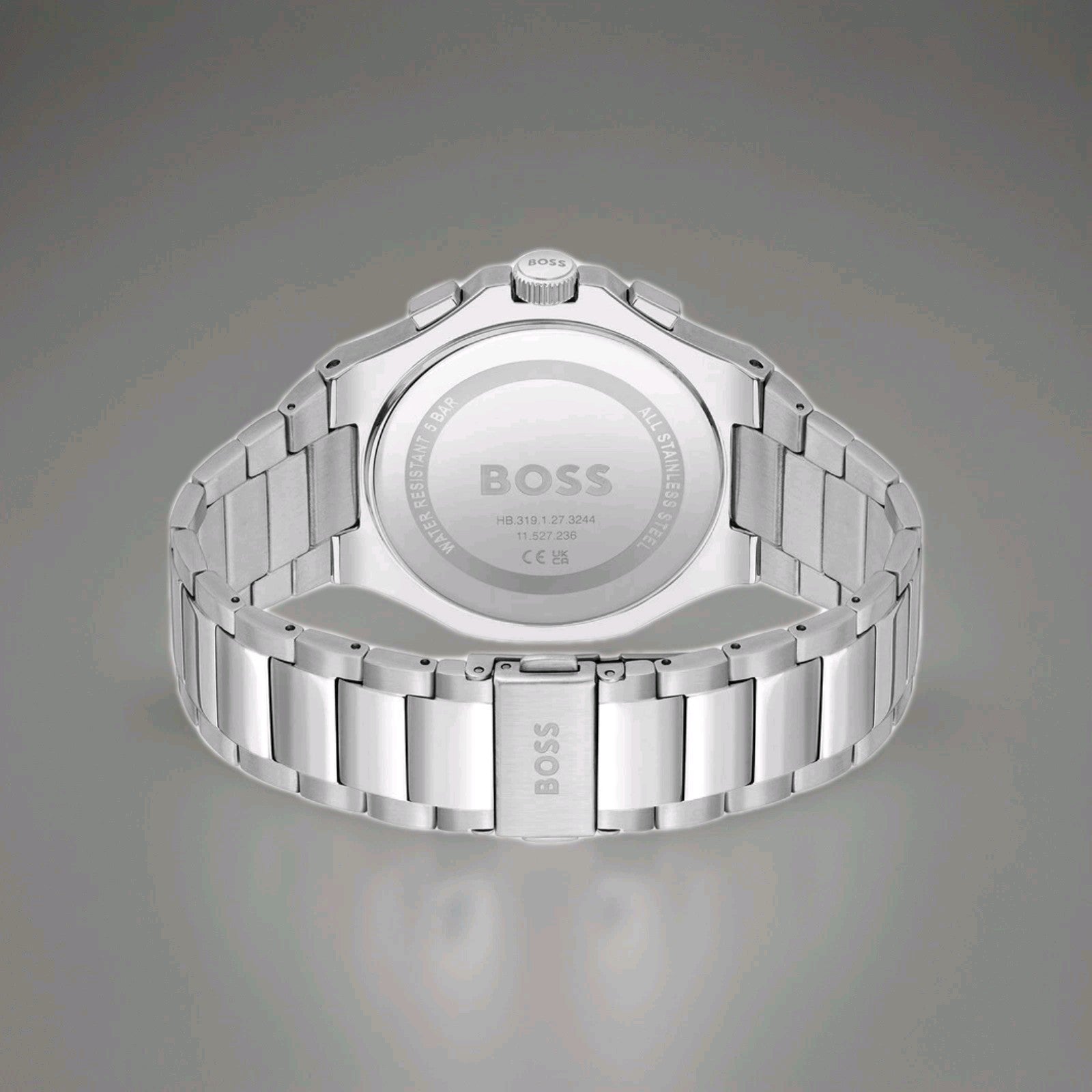 RRP £399 - HUGO BOSS Taper Silver Chronograph Dial HB1514087