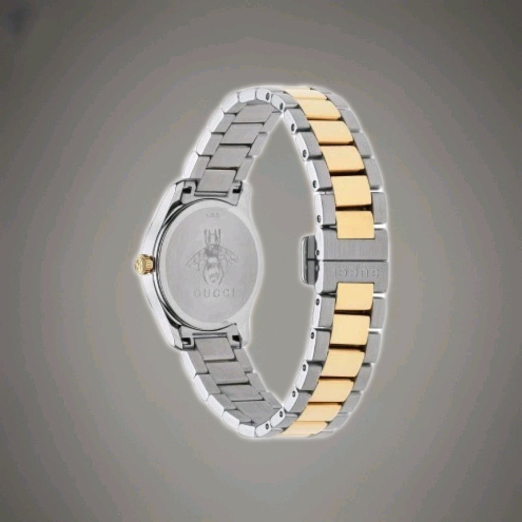 Gucci G-Timeless 27mm Silver Dial Two-Tone Ladies Watch -(YA126596)