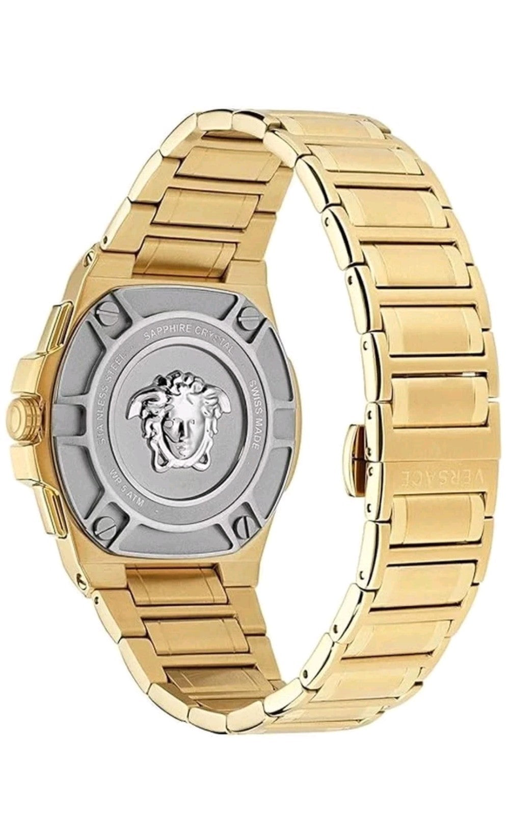 Versace Mens  Gold 45mm Bracelet  Watch VE7H00623-GOLD1-OS Brand New With Box