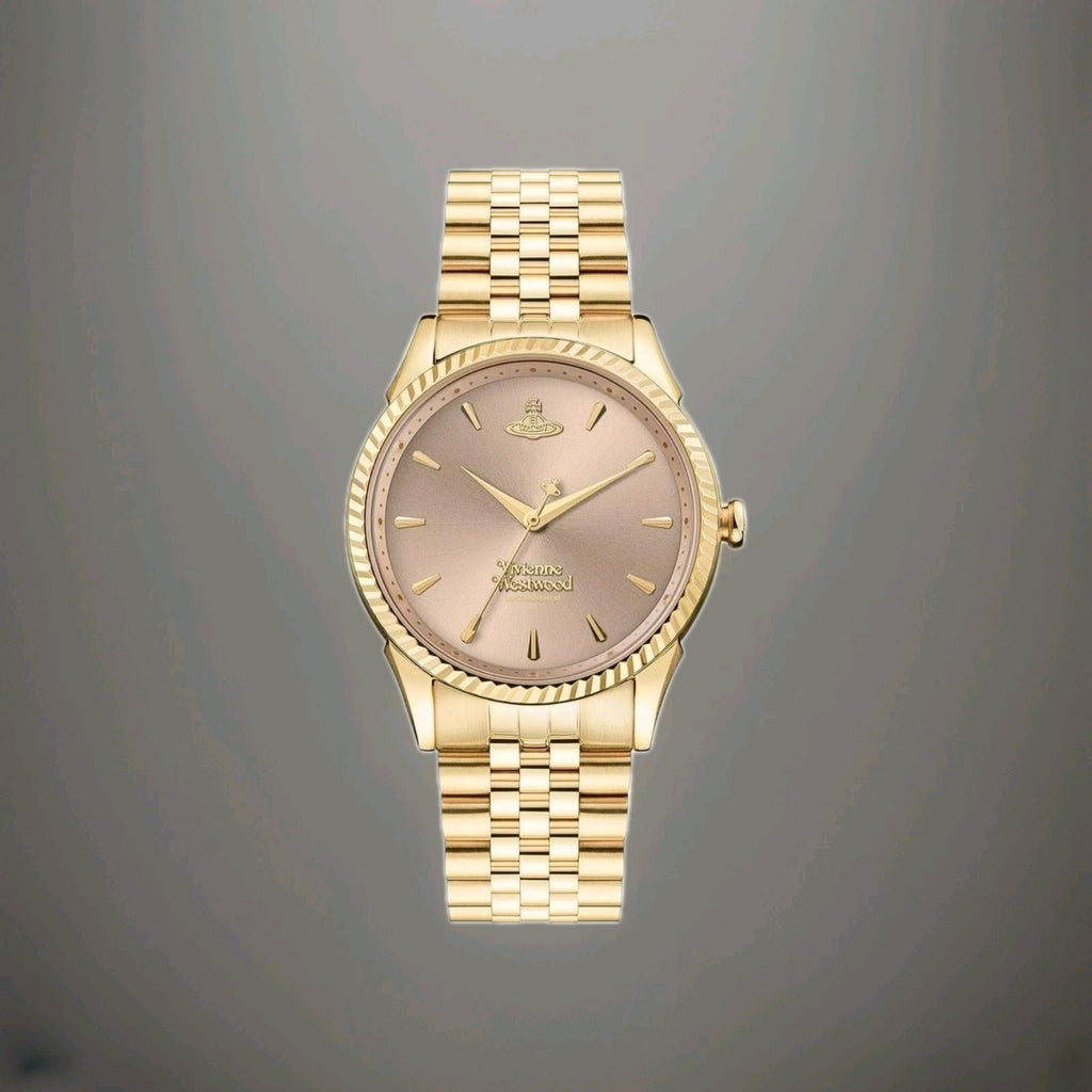 New Vivienne Westwood VV240PKGD Ladies Seymour Watch 38mm Gold With Pink Dial 