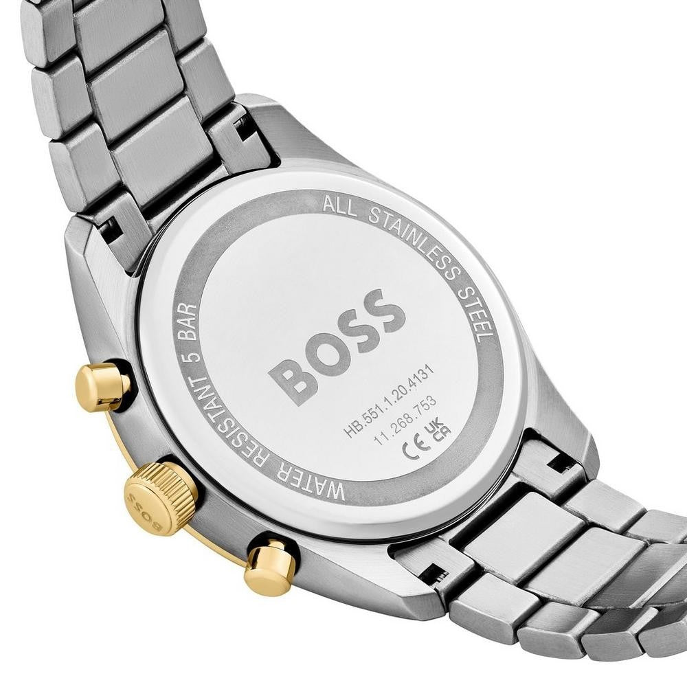 BOSS Grand Prix 44.5mm  Stainless Steel Yellow Gold Tone Chrono Men’s 1514227