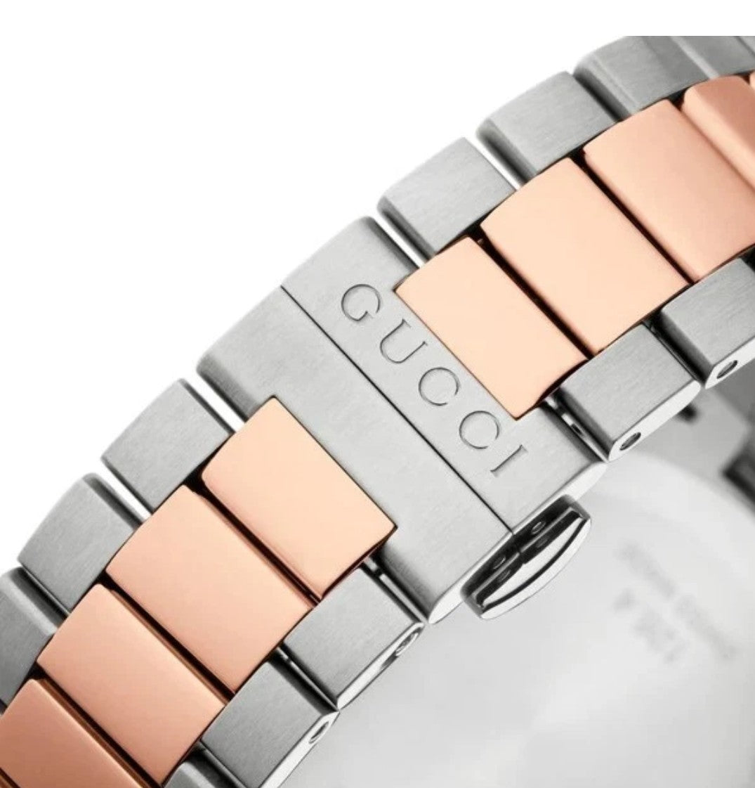 GUCCI G-Timeless YA126446  Swiss QuartzGrey Dial Silver & Rose Gold Watch38mm 