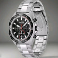HUGO BOSS MENS ENERGY CHRONO WATCH HB1513971 SILVER - WARRANTY 44mm 
