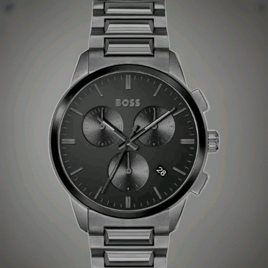 Hugo Boss Dapper Grey Steel Men's Chronograph Watch 1513929