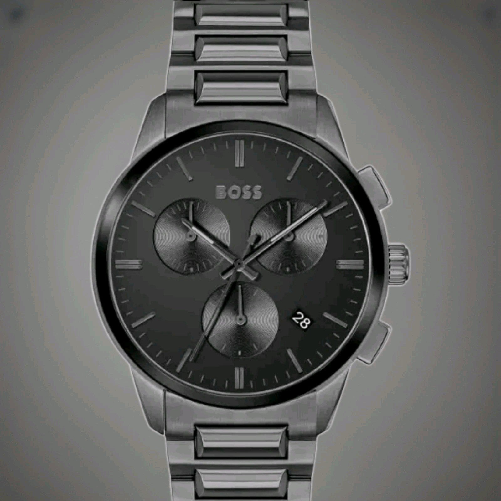 Hugo Boss Dapper Grey Steel Men's Chronograph Watch 1513929