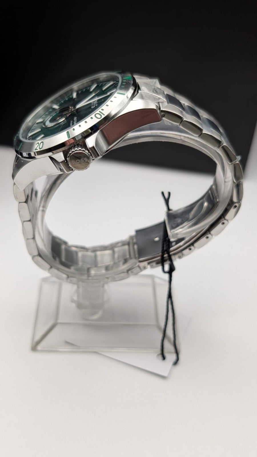 BOSS Troper 1514200 42mm Mens Watch Automatic S/Steel Silver With Green Dial 