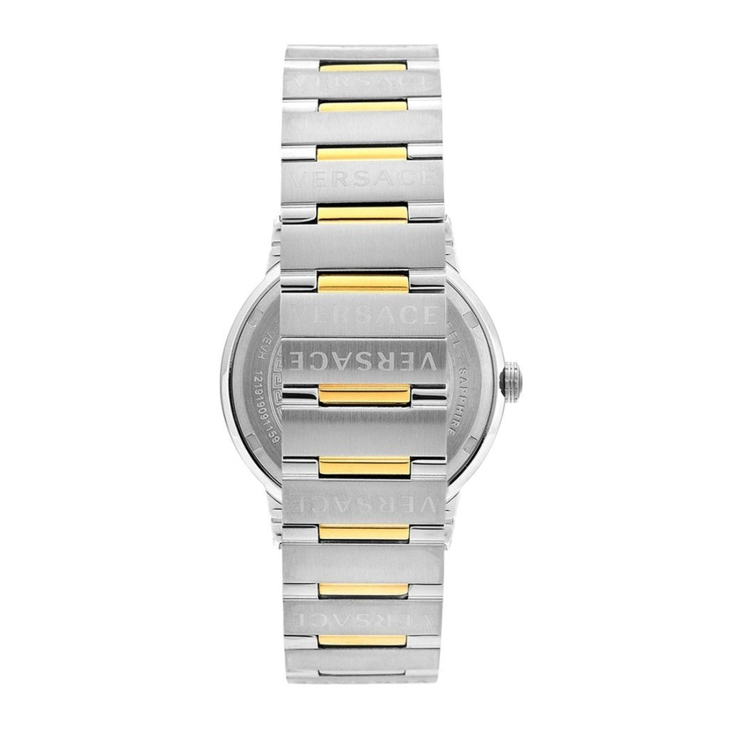 New Versace Greca Logo VEVH00620 Womens Quartz Watch Swiss made Two Tone 