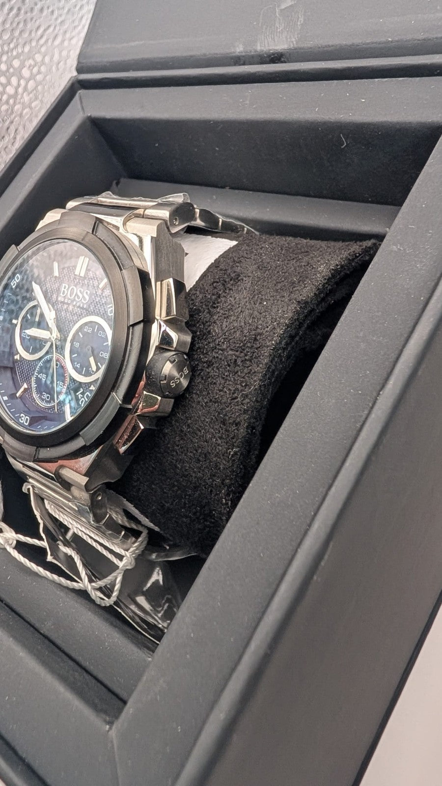 New Hugo Boss Men's Watch Luxury Silver  1513360 Supernova Chronograph 45mm 