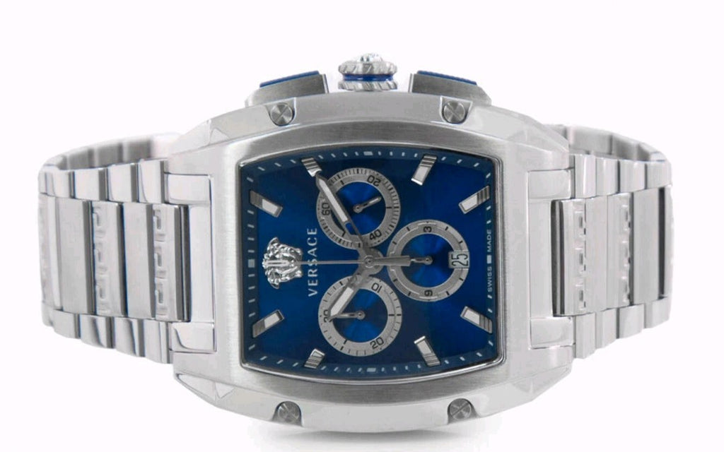 Versace Dominus Quartz Watch, Blue, Sapphire Crystal, VE6H00423 With Box. NEW