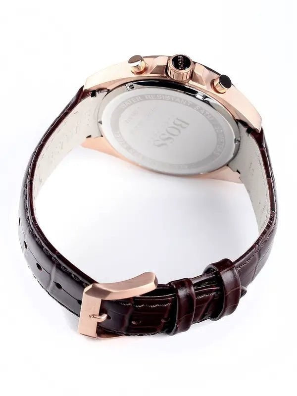 New Genuine HUGO BOSS Driver HB1513093 Luxury Brown Leather Strap Mens Watch UK