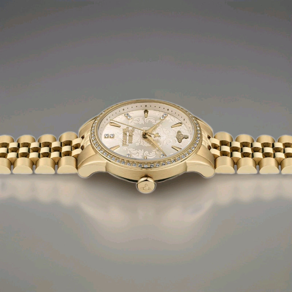 Vivienne Westwood VV327LCPGD Ladies Watch Wallace Gold W'Champagne Dial 38mm New