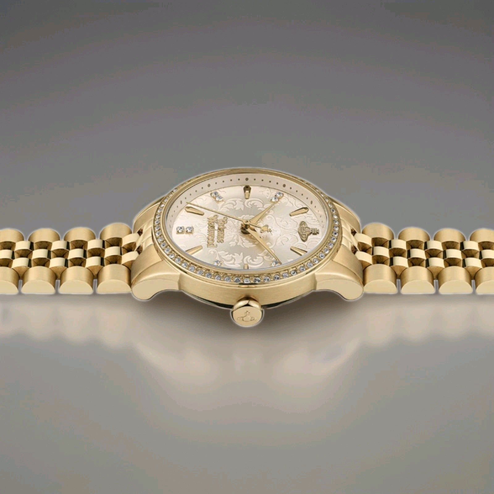 Vivienne Westwood VV327LCPGD Ladies Watch Wallace Gold W'Champagne Dial 38mm New