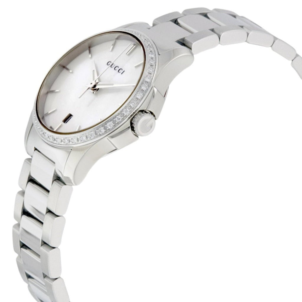 Gucci Women's G-Timeless MOP Dial Stainless Steel Watch  - YA126543 