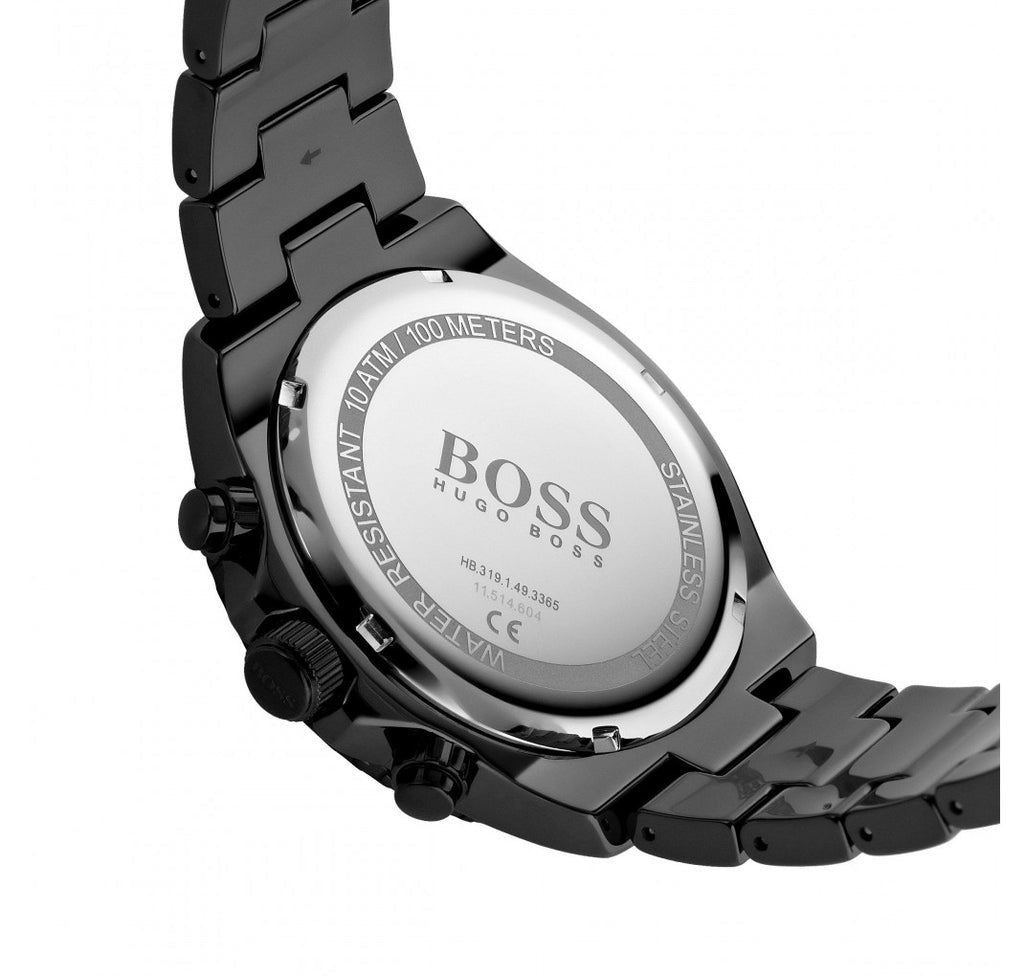 New Genuine HUGO BOSS HB1513743 Ocean Edition Black Strap Blue Dial Mens Watch