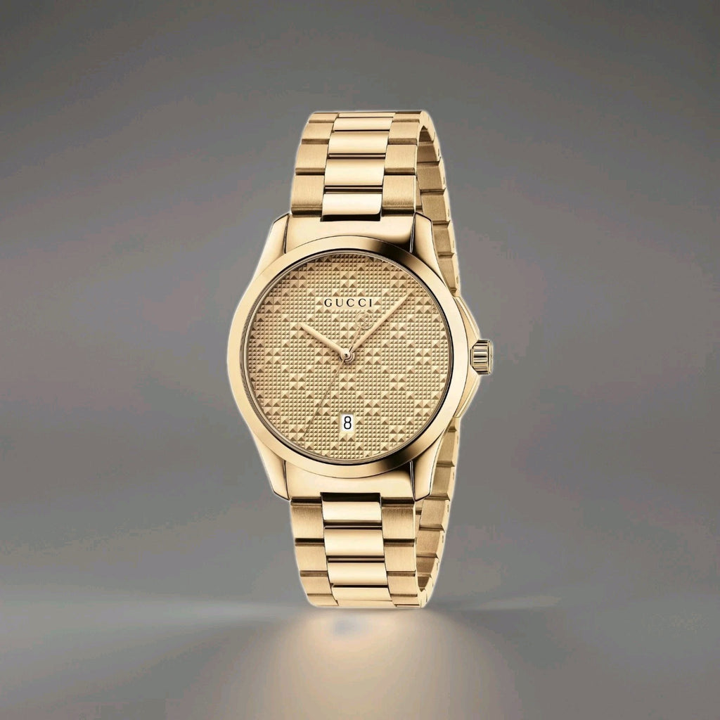 New Gucci watch G-Timeless 38MM Unisex YA126461 Gold 2 Year Warranty