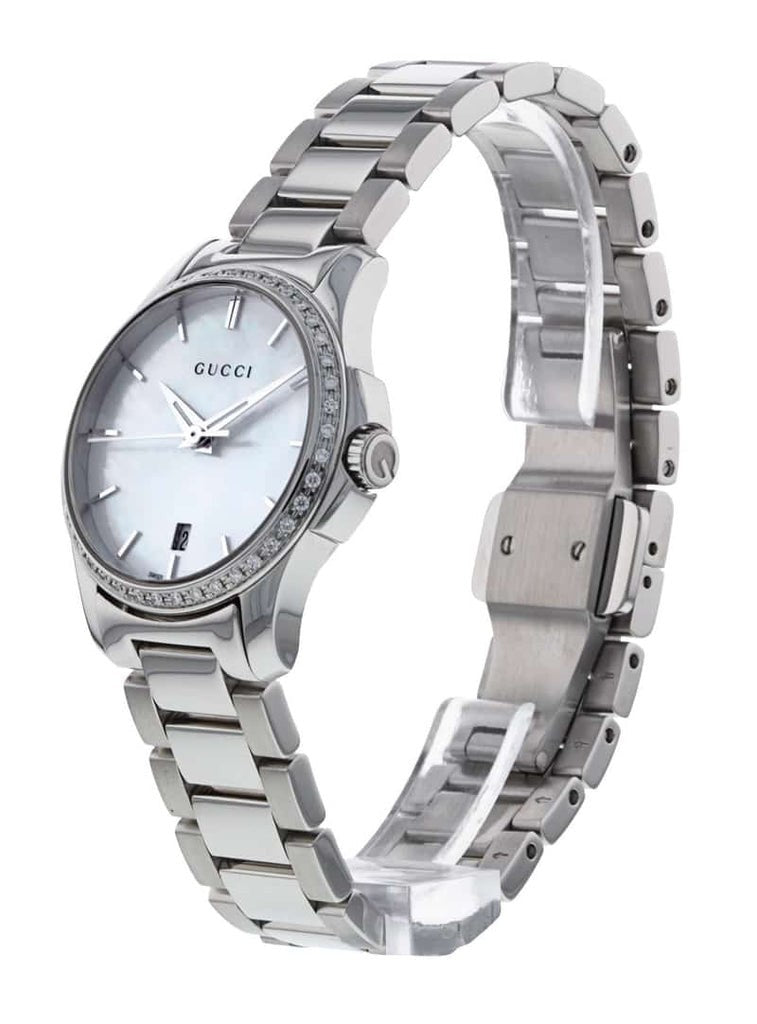 Gucci Women's G-Timeless MOP Dial Stainless Steel Watch  - YA126543 
