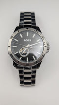 Hugo BOSS Troper 1514202 42mm Mens Watch Automatic Silver With Black Dial. New 