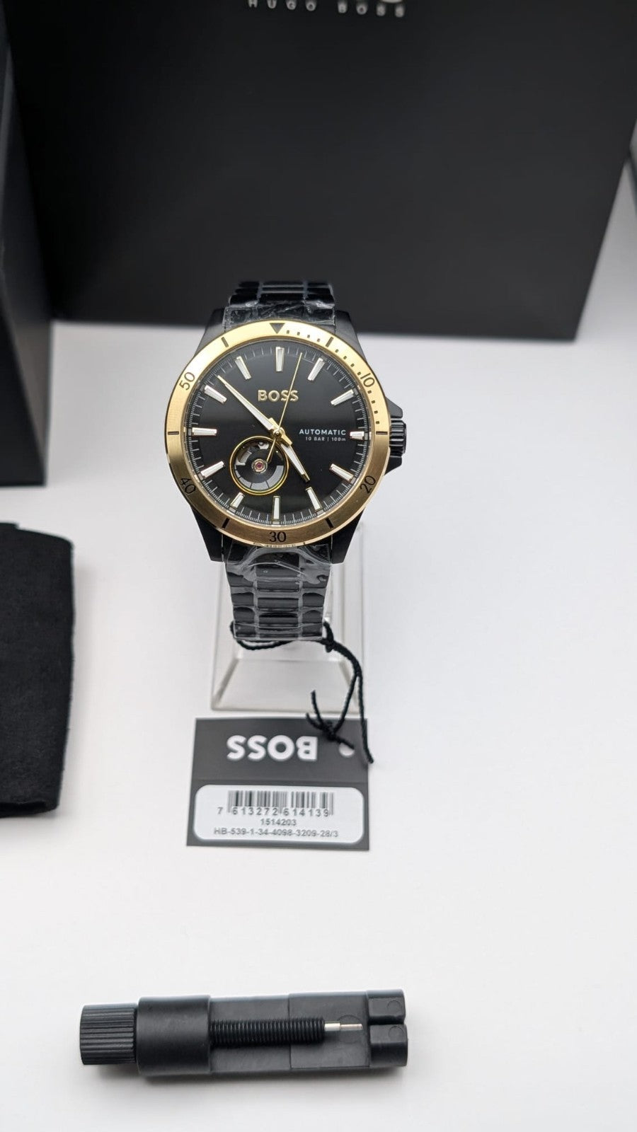 Hugo BOSS Troper 1514203 Automatic Men's Watch Black With Black Dial S/Steel