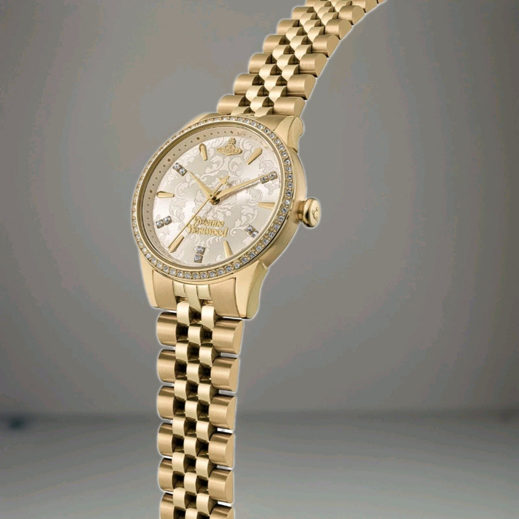 Vivienne Westwood VV327LCPGD Ladies Watch Wallace Gold W'Champagne Dial 38mm New