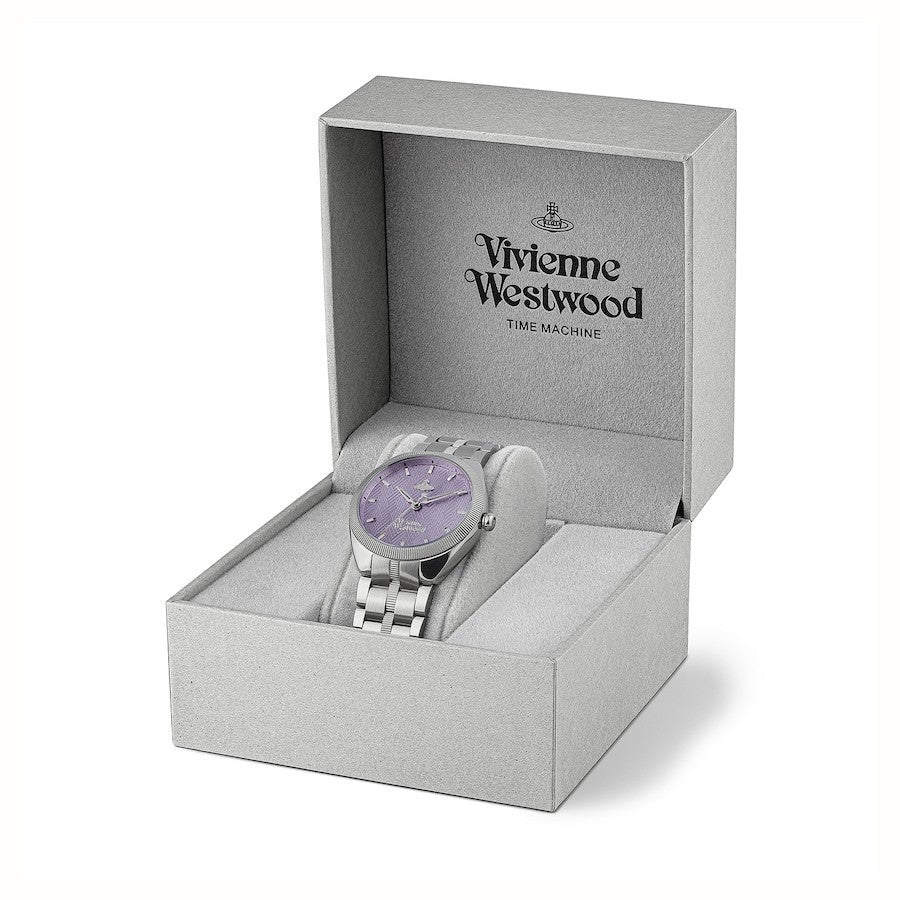 VIVIENNE WESTWOODThe Mews 37mm Ladies Watch - Purple VV281 PPSL New. Warranty 