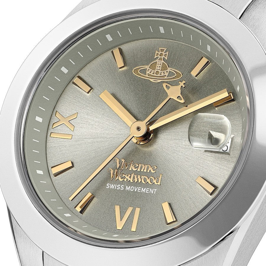 VIVIENNE WESTWOODFenchurch 28mm Ladies Watch Silver With Grey Dial VV292GYSG