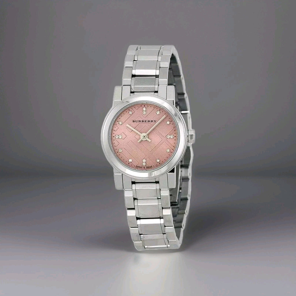 Burberry watch BU9223 Ladies Pink Dial Diamond Crystals The City. Brand new 