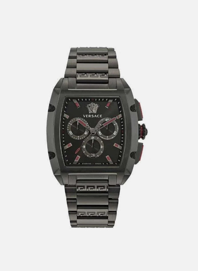 Versace Dominus Quartz Watch, PVD, Black, VE6H00623 Brand New With Box And Tags 
