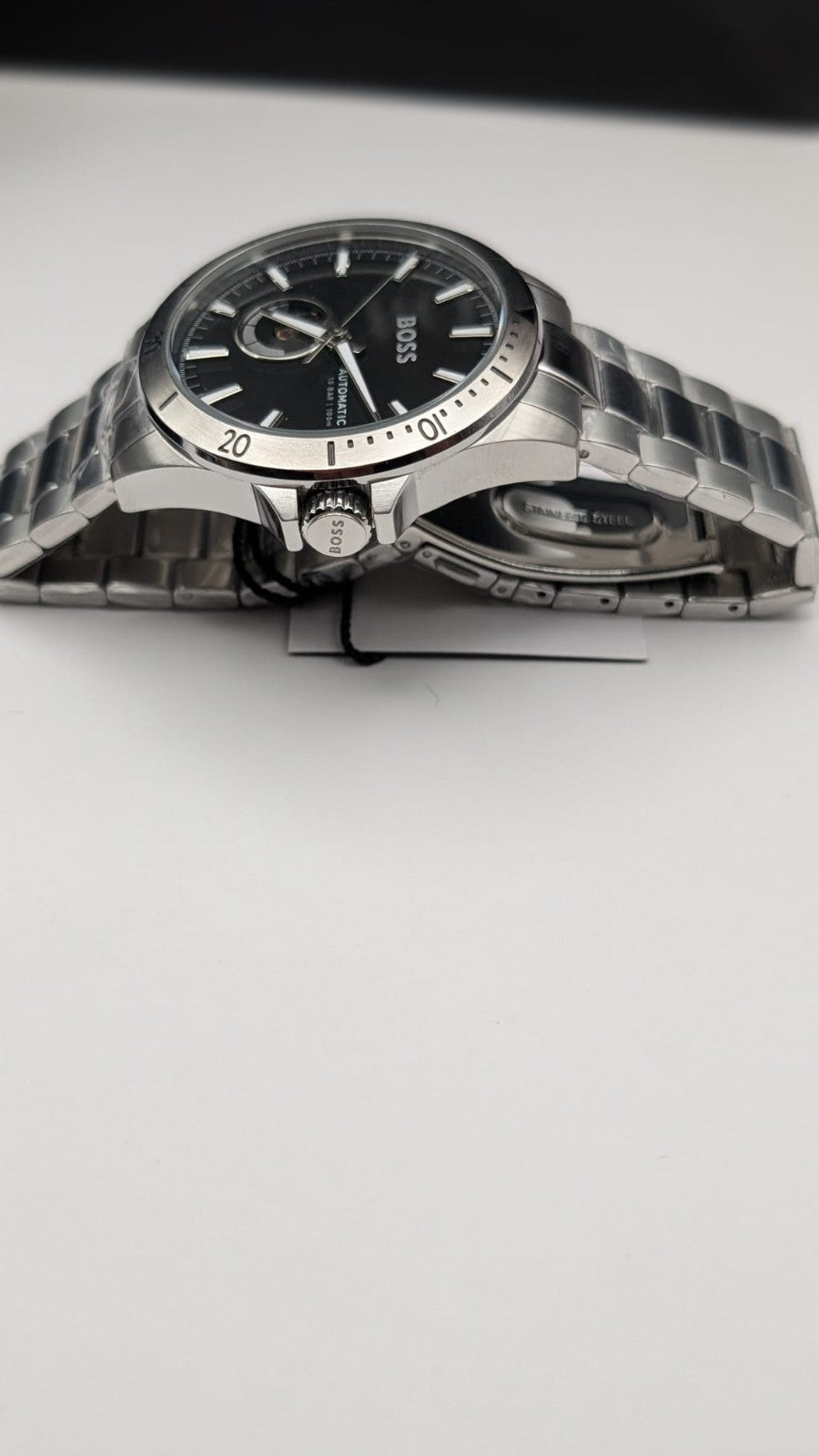 Hugo BOSS Troper 1514202 42mm Mens Watch Automatic Silver With Black Dial. New 