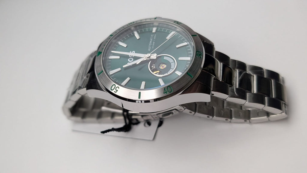 BOSS Troper 1514200 42mm Mens Watch Automatic S/Steel Silver With Green Dial 