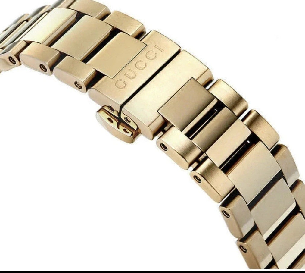 Gucci YA126553 G-Timeless Unisex 27mm Gold PVD Plated Chrono Watch, 2 Ywarranty 